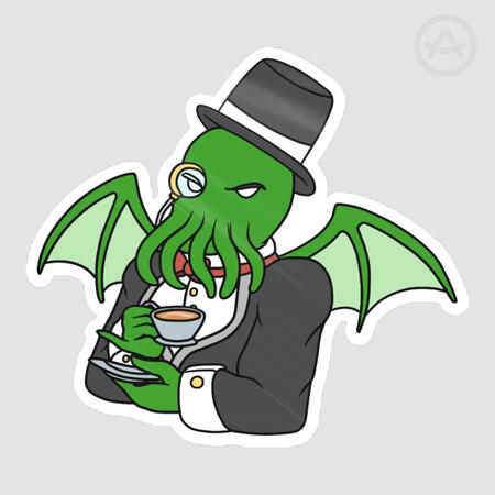 Gentlemanly Cthulhu Sticker