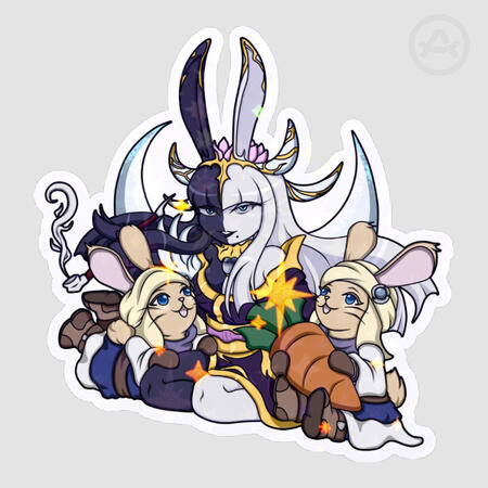 Moon Bunnies Sticker