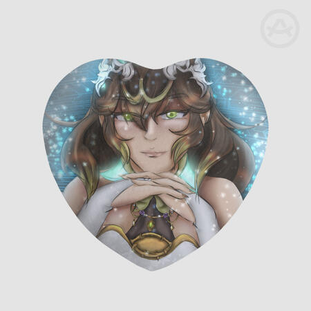 Just Sphene Plush Heart Badge