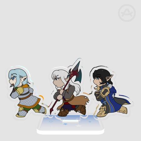 Chibi Haurchefant, Estinien and Aymeric Standee