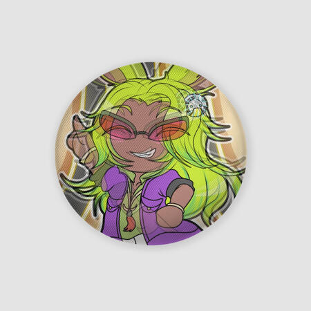 Dancing Green Lenticular Badge