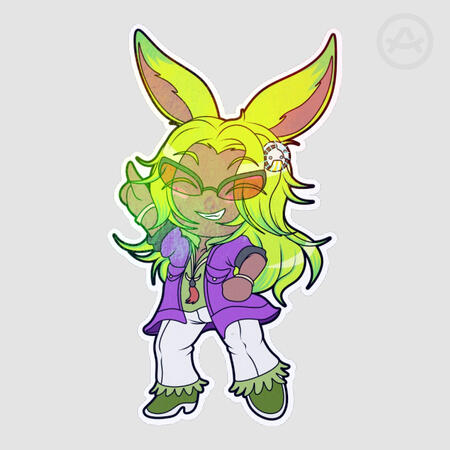 Dancing Green Sticker